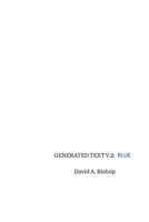 Generated Text, V.2: The Blue Volume 1312466146 Book Cover