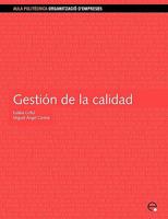 Gestin de La Calidad 8483017911 Book Cover