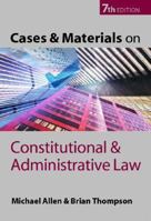 Cases and Materials on Constitutional and Administrative Law 0199278792 Book Cover