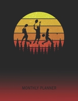 Monthly Planner: Tennis | 2 Year Planning for Jan 2020 to Dec 2021 | Retro Vintage Sunset Cover | January 20 - December 21 | Planning Organizer ... | Plan Days, Set Goals & Get Stuff Done 1692653911 Book Cover