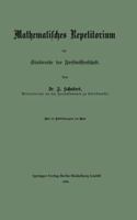 Mathematisches Repetitorium Fur Studirende Der Forstwissenschaft 3662319640 Book Cover