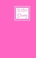 2020 Diary: 5x8 week to a page planner with 12 monthly planners. Lined paper pages after diary for all your notes. Perfect for general use, small business owners and students. Bright pink design 1692568094 Book Cover