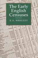 The Early English Censuses [With CDROM] 0197264794 Book Cover