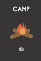 camp fire: small lined Scout Camp Notebook / Travel Journal to write in (6'' x 9'') 120 pages 167424942X Book Cover
