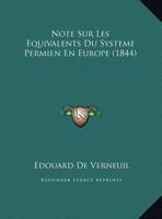 Note Sur Les Equivalents Du Systeme Permien En Europe 1162308605 Book Cover