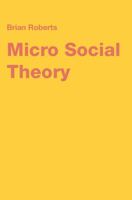 Micro Social Theory 0333995708 Book Cover