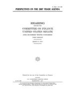 Perspectives on the 2007 trade agenda 1675718474 Book Cover