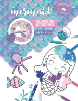 Mermaid Coloring and Activity Book: Kids 4-10 1693621681 Book Cover