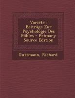 Vari�t�: Beitr�ge Zur Psychologie Des P�bles 035381895X Book Cover