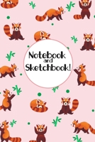 Red Panda Sketchbook and Notebook: Cute Red Panda Workbook for Girls Teens Students for Home School College, Lined Pages and Blank Pages, Perfect Red Panda Gift 167435035X Book Cover