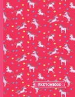 Unicorns Sketchbook: Unicorn Gifts: Blank Drawing Paper Sketch Book: Large Notebook for Doodling or Sketching 8.5 x 11 1708019715 Book Cover