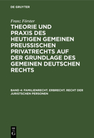 Familienrecht, Erbrecht, Recht Der Juristischen Personen 3111217566 Book Cover