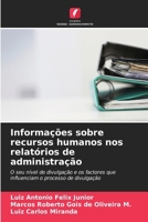 Informações sobre recursos humanos nos relatórios de administração (Portuguese Edition) 6207690524 Book Cover