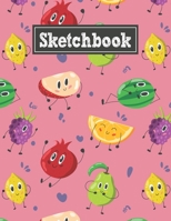 Sketchbook: 8.5 x 11 Notebook for Creative Drawing and Sketching Activities with Funny Fruits Themed Cover Design 171014498X Book Cover