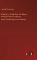 Analytische Bearbeitung der Spinnen Norddeutschlands mit einer anatomischbiologischen Einleitung 3368532057 Book Cover