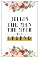 Julian The Man The Myth The Legend: Lined Notebook / Journal Gift, 120 Pages, 6x9, Matte Finish, Soft Cover 1674090722 Book Cover
