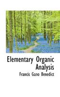 Elementry Organic Analysis the Determination of Carbon and Hydrgen 1436831814 Book Cover