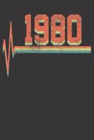 Notebook: 1980 Birthday Year Heartbeat '80s Retro 1083055895 Book Cover