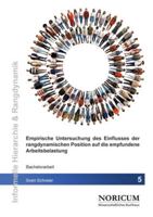 Empirische Untersuchung des Einflusses der rangdynamischen Position auf die empfundene Arbeitsbelastung (German Edition) 398933008X Book Cover