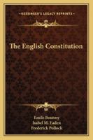 The English Constitution 1240153988 Book Cover