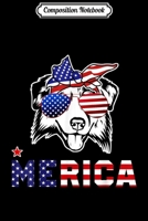 Composition Notebook: Australian Shepherd Merica 4th of July Dog Gift Journal/Notebook Blank Lined Ruled 6x9 100 Pages 1672151252 Book Cover