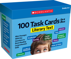 100 Task Cards in a Box: Literary Text: Mini-Passages With Key Questions to Boost Reading Comprehension Skills 133855266X Book Cover