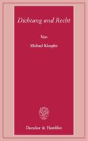 Dichtung Und Recht 3428128761 Book Cover
