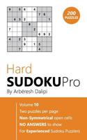 Sudoku: Hard Sudoku Pro Book for Experienced Puzzlers (200 puzzles), Vol. 10 1976443660 Book Cover