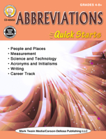 Abbreviations Quick Starts Workbook, Grades 4 - 12 1622238214 Book Cover