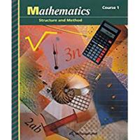 Mathematics Structure and Method Course 1 0395480981 Book Cover