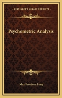 Psychometric Analysis 087516045X Book Cover