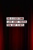 This is everything I love about theater from soup to nuts: Blank Lined Journal Notebook Funny Acting Theater Notebook, Theater Notebook, Ruled, Writing Book, Sarcastic Gag Journal for Theater Lovers,  1081662727 Book Cover