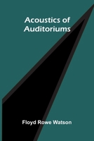 Acoustics of auditoriums 9362997762 Book Cover