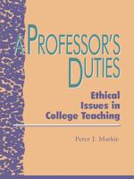 A Professor's Duties 0847679527 Book Cover