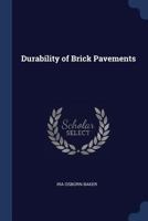 Durability of Brick Pavements 102278658X Book Cover