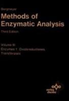 Methods of Enzymatic Analysis, Volume 3: Enzymes 1: Oxidoreductases, transferases 0120913038 Book Cover