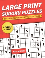 Large Print Sudoku Puzzles 99+ Unique Puzzles With Solutions: Medium Grade Difficulty Sudoku Book For Your Mind Activity B093WMPVGT Book Cover