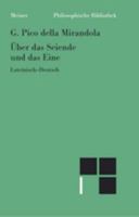 Uber Das Seiende Und Das Eine: de Ente Et Uno (Lateinisch Deutsch) B0007DU23K Book Cover
