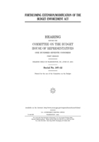 Forthcoming extension/modification of the Budget Enforcement Act B084T37MCV Book Cover