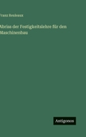 Abriss der Festigkeitslehre für den Maschinenbau 3368604708 Book Cover