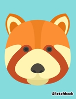 Sketchbook: Cute Red Panda Sketchbook - 110 Pages 8.5"x11" Large Blank Sketchbook for Drawing, Doodling & Writing - Cute Sketch Book for Kids (Cute Animal Sketchbook Volume 16) 1672576121 Book Cover