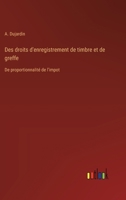 Des droits d'enregistrement de timbre et de greffe: De proportionnalité de l'impot 3385020999 Book Cover