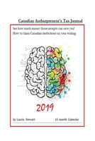The Authorpreneuer's Canadian Tax Journal: 2019 1988688337 Book Cover