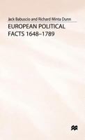 European Political Facts, 1648 1789 0333321111 Book Cover