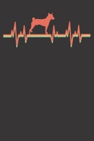 Notebook: Basenji Vintage Retro Heartbeat Gift College Ruled 6x9 120 Pages 1089113625 Book Cover