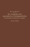 Die Chemischen Und Physikalischen Prufungsmethoden Des Deutschen Arzneibuches 5. Ausgabe 3662275856 Book Cover