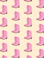 Pink Cowboy Boots Notebook: Cute Lined Composition Cowgirl Style Note Book - Country Western Themed Journal Notepad Diary - Christmas, Birthday or Mother's Day Gift for Horse Rider, Rancher, Farmer, R 1096326175 Book Cover