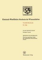Rheinisch-Westfalische Akademie der Wissenschaften: Natur-, Ingenieur- und Wirtschaftswissenschaften Vorträge N 336 3531083368 Book Cover