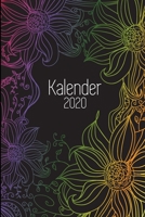 Kalender 2020: Einfacher Monatsplaner I Familienplaner I Planer Din A5 120 Seiten I 2020 I Wochenplaner I Taschenkalender 2020 I Terminkalender Und ... Notieren I Blumen Boho (German Edition) 1679737333 Book Cover
