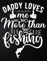 Daddy Lovers Me More Than Fishing: 100 Pages 8.5'' x 11'' Fishing Log Book Notebook For The Serious Fisherman To Record Fishing Trip Experiences 1676034374 Book Cover